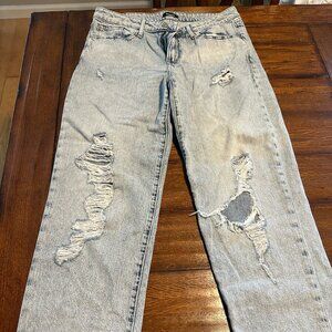 Express Boyfriend distressed jeans sz 8R